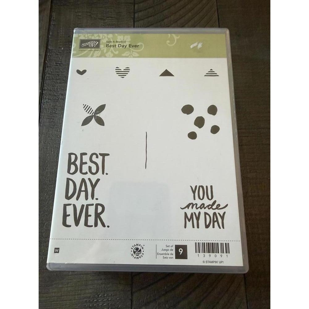Stampin’ Up Best Day Ever wood block rubber stamp set